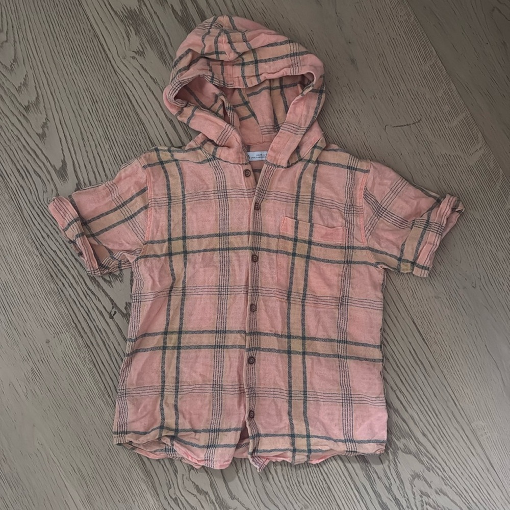 Zara hooded button up
